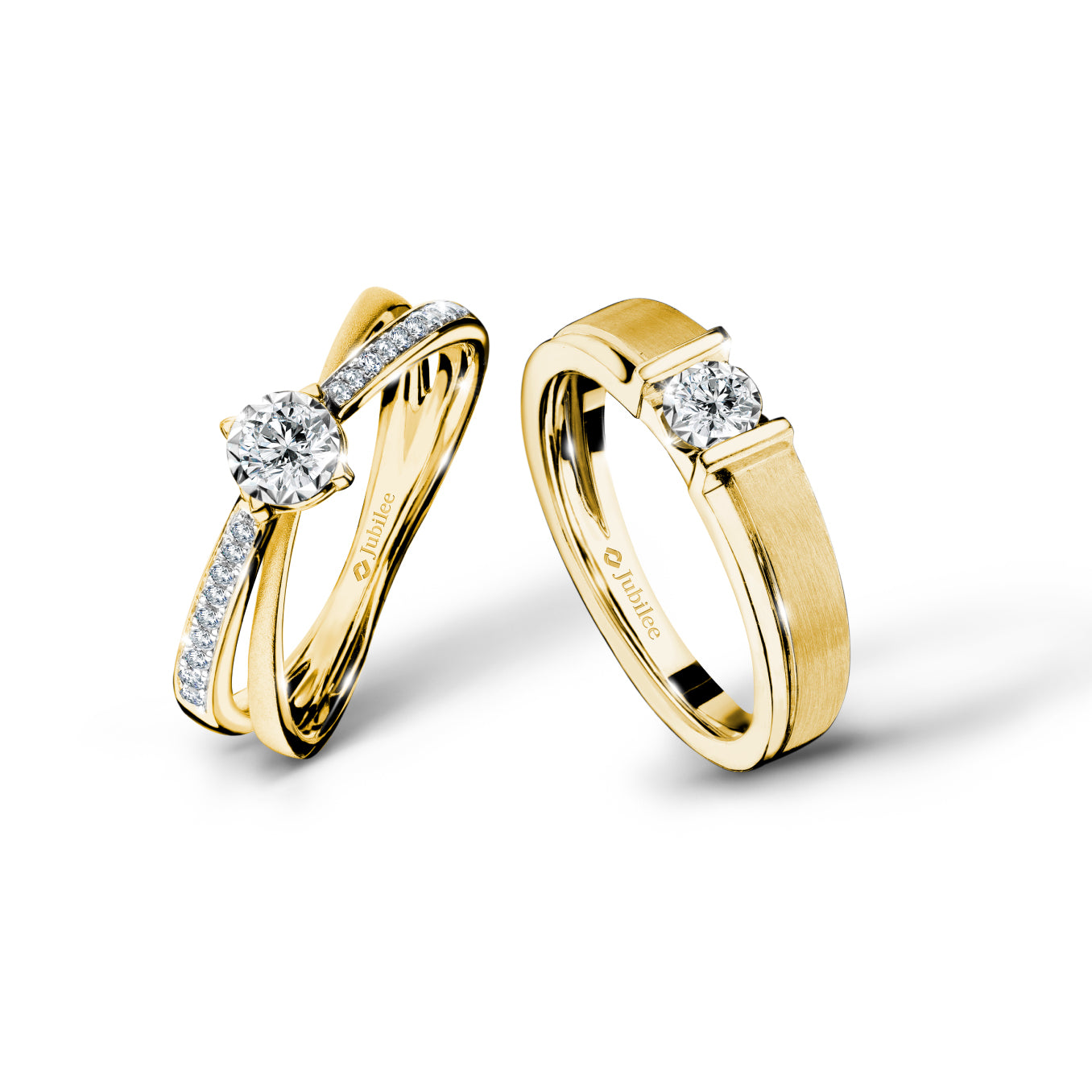 The Excellence of 19 Solitaire Twin Line Diamond Ring &amp; Smart Tension Entwine Ring