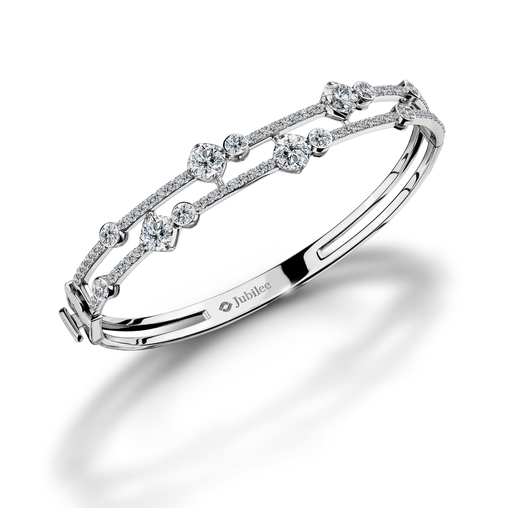 Diamond Line of Galaxy Bangle (Certificate: GIA) 