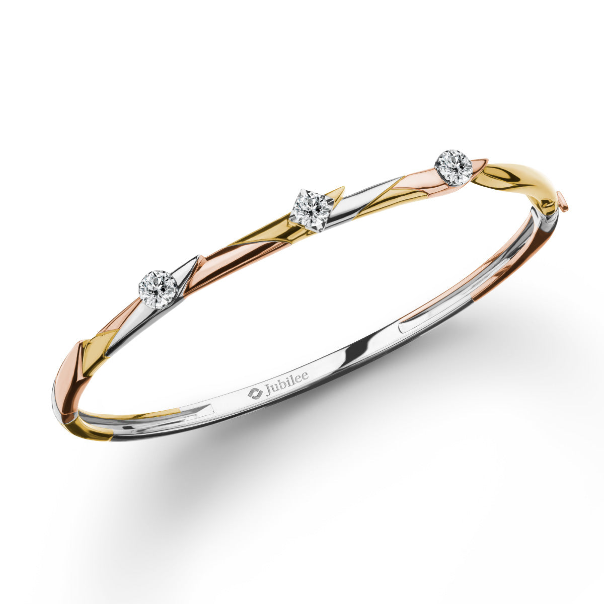 Love Blooming Growing Shine Bangle Diamond Bracelet 