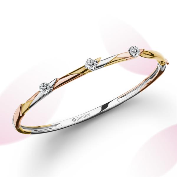 Love Blooming Growing Shine Bangle Diamond Bracelet 