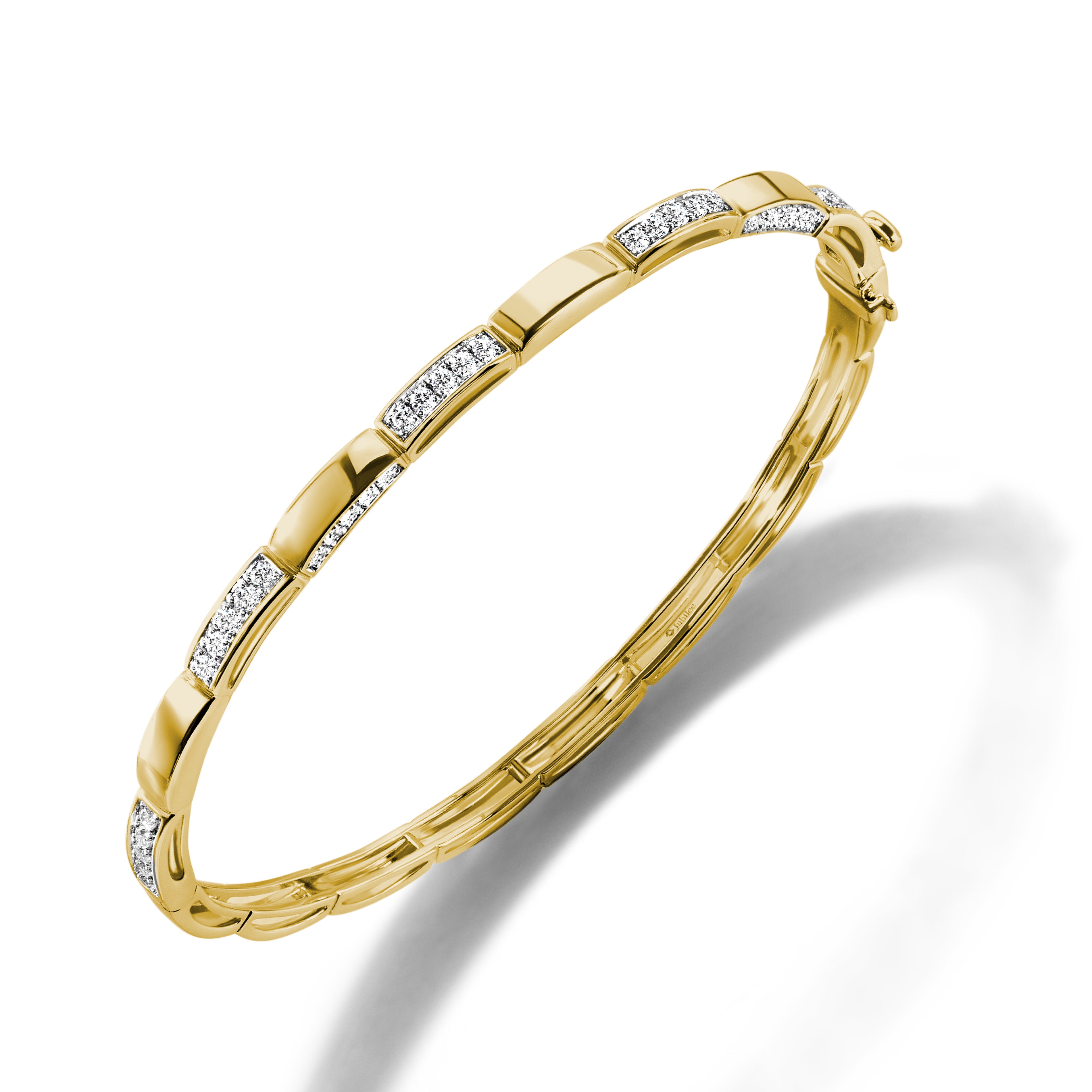 กำไลเพชร Lumiere Brique Sleek Pavé Bangles