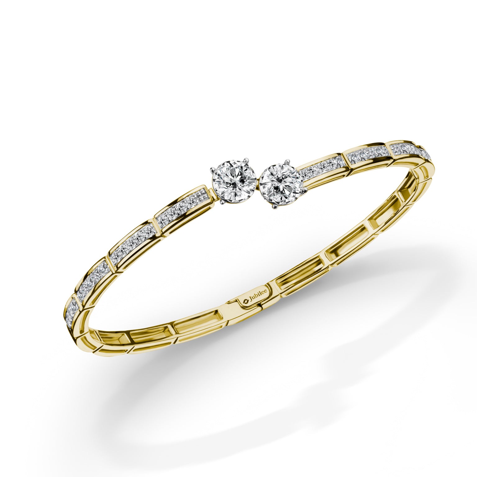 Lumiere Brique Twin Diamond Bangle