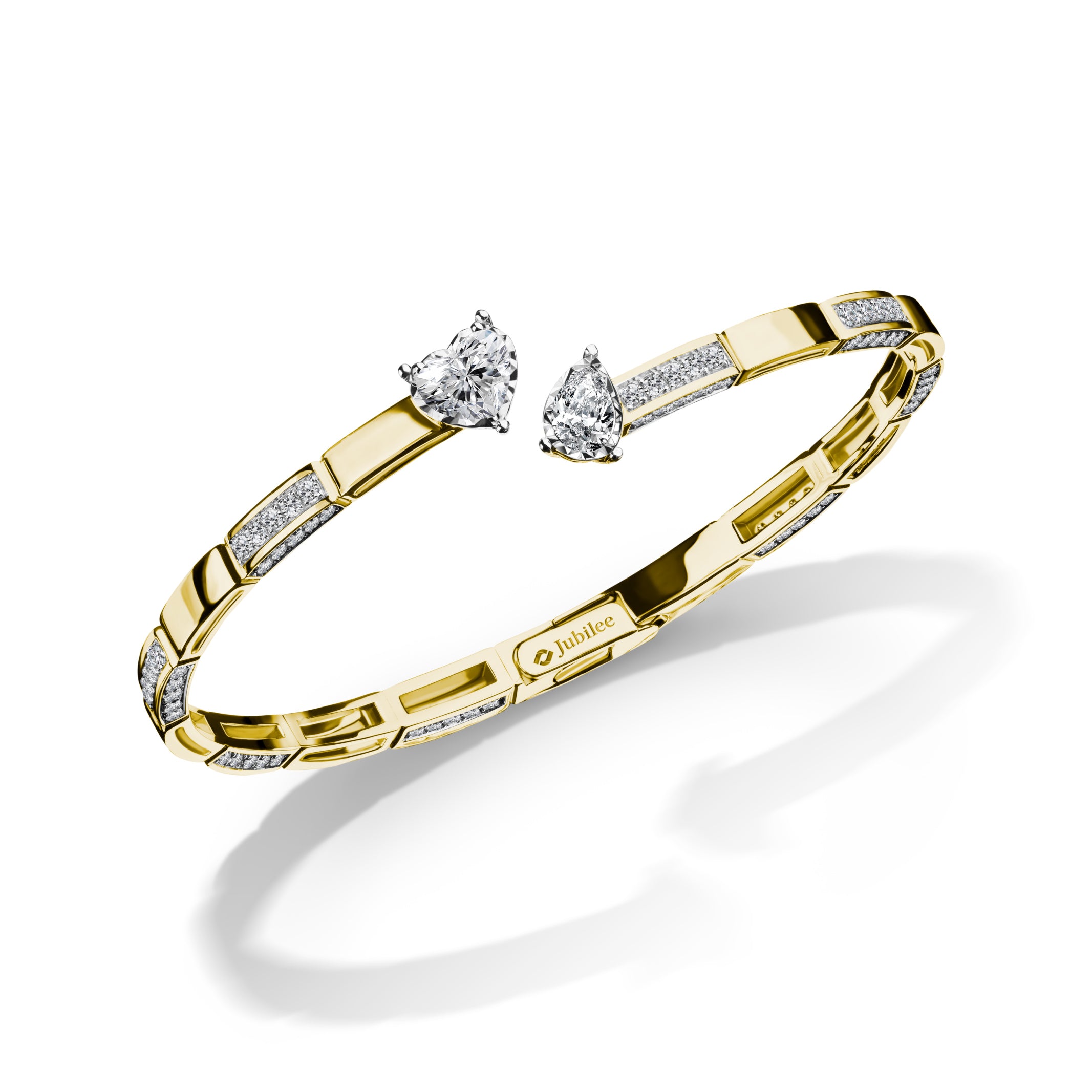 Lumiere Brique Heart and Pear Bangle