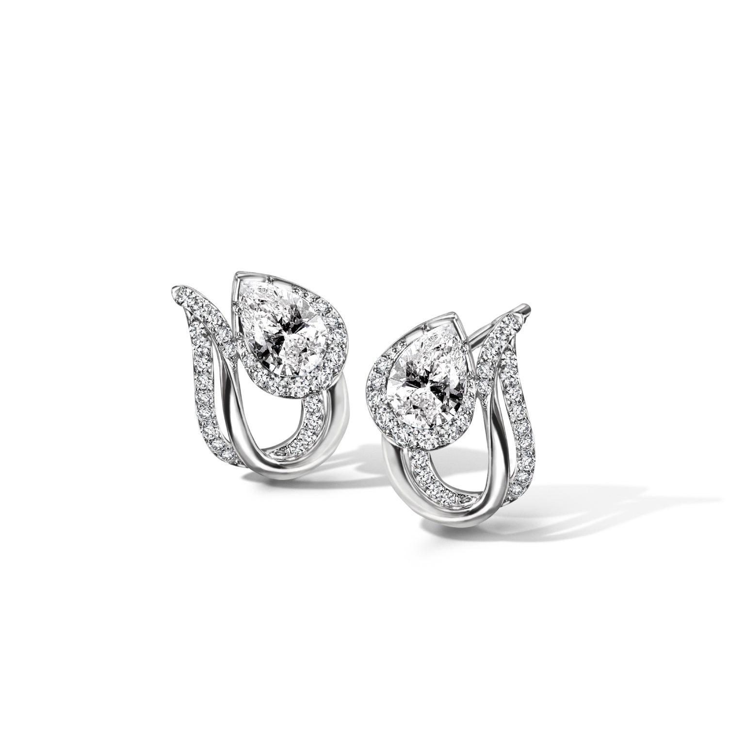 ต่างหูเพชร Chinese New Year Serenity's Spiral Diamond Earrings