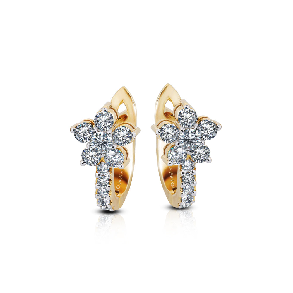 Floriss Hoop Earrings Diamond Earrings 