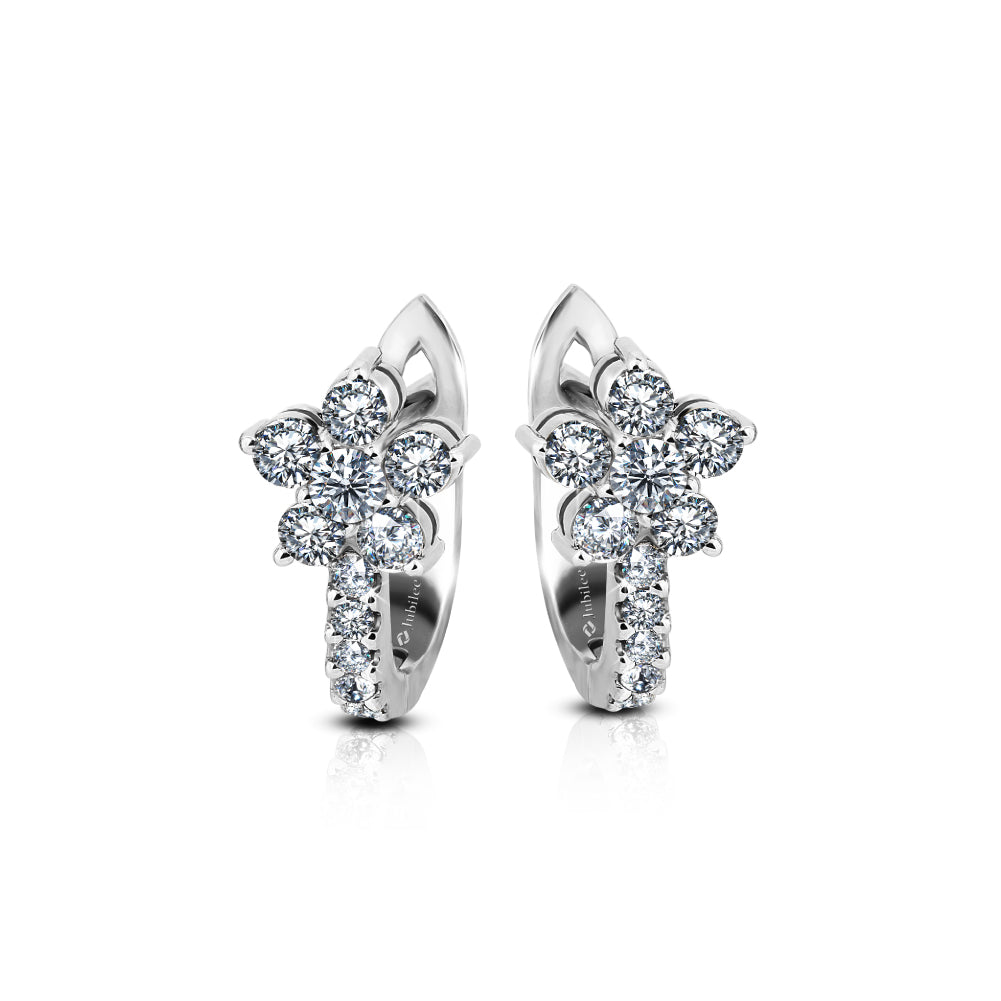 Floriss Hoop Earrings Diamond Earrings 