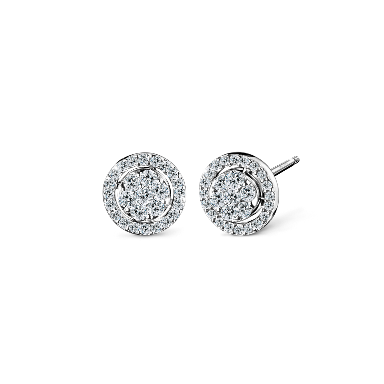 Floriss Halo Diamond Earrings 