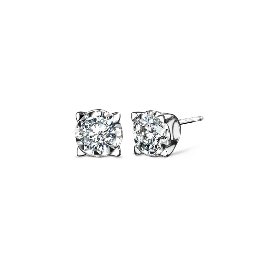 ต่างหูเพชร Classic Solitaire Excellence Earrings (Certificate: GIA)