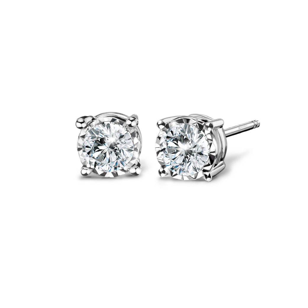 ต่างหูเพชร Solitaire Stud Earrings