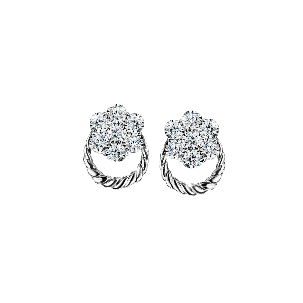 Chain of Blossom Earrings Diamond Earrings