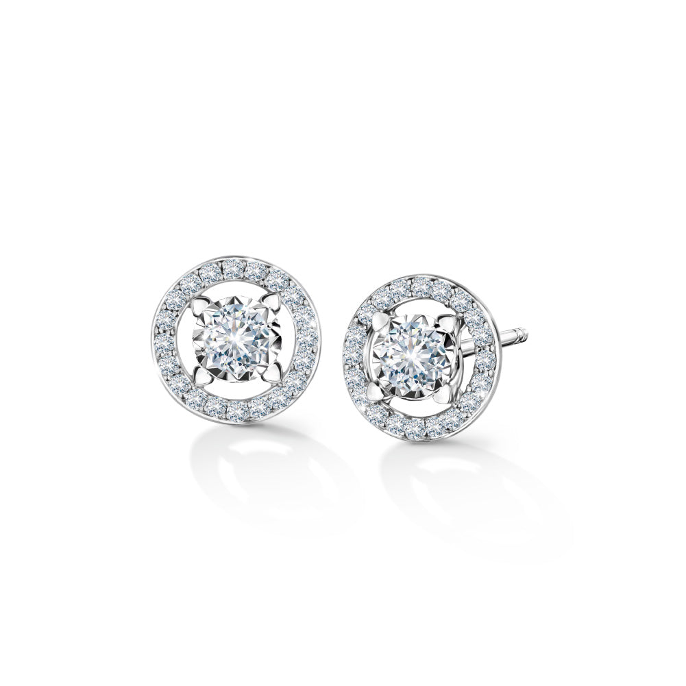 ต่างหูเพชร Forevermark Center of My Universe Stud Earrings