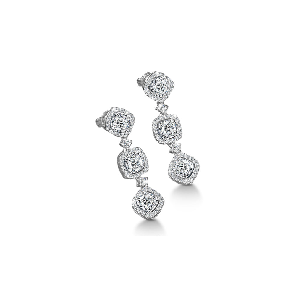 Centennial 90 Facets Diamond Earrings (Certificate: HRD)