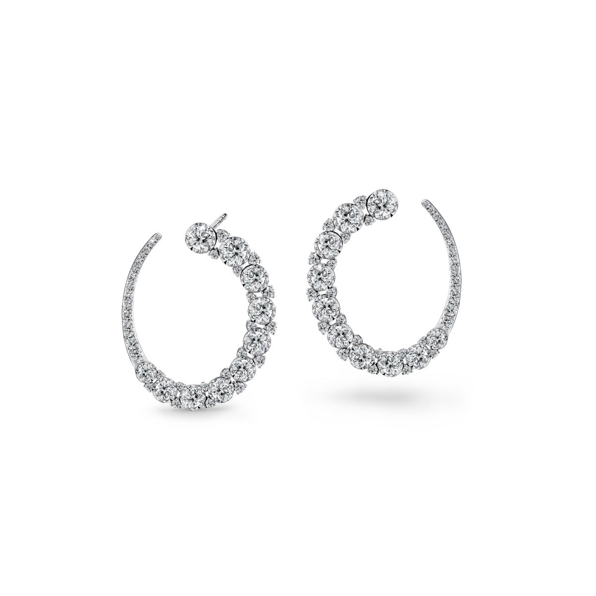 Crescent Night Diamond Earrings