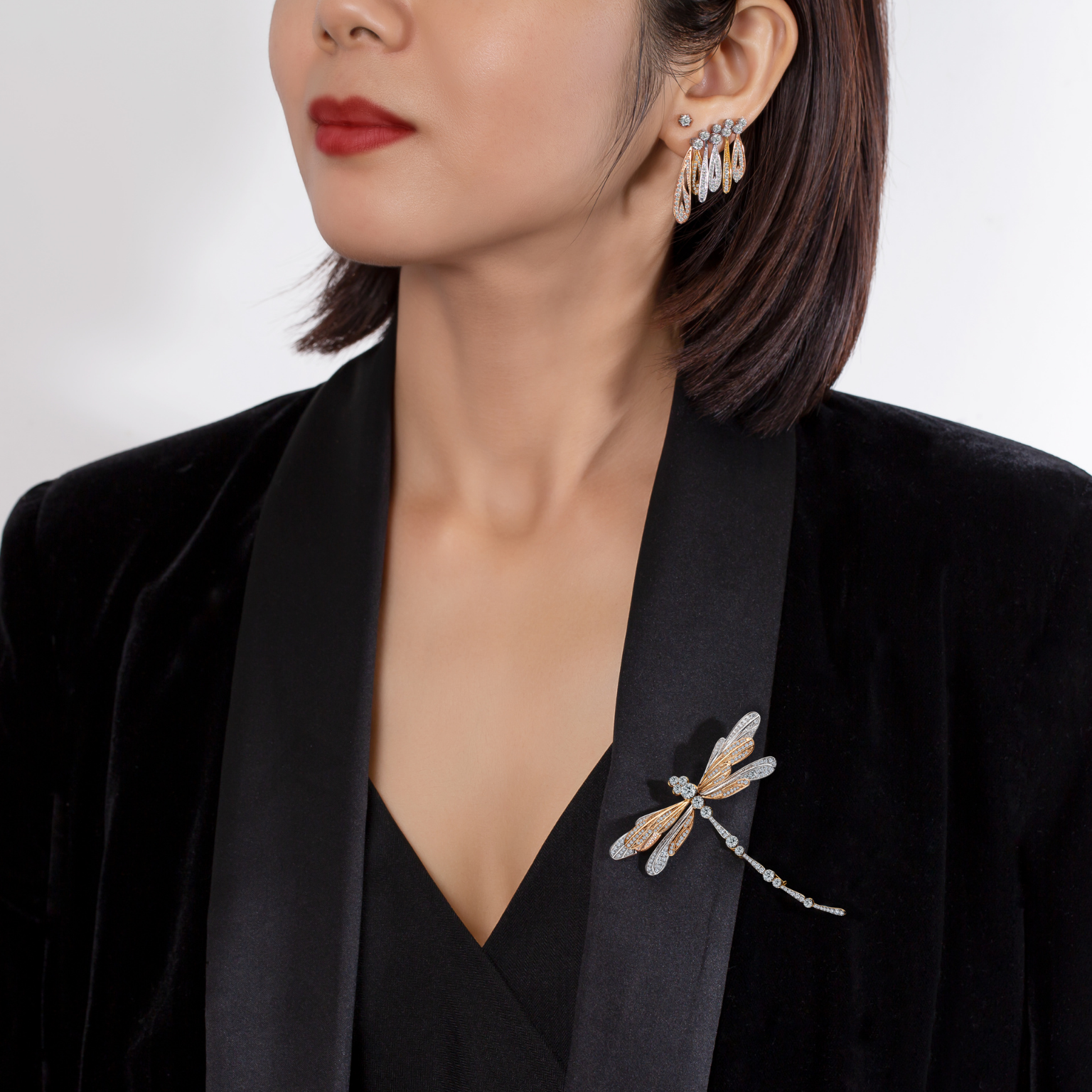 ต่างหูเพชร The Wings of Success Earrings