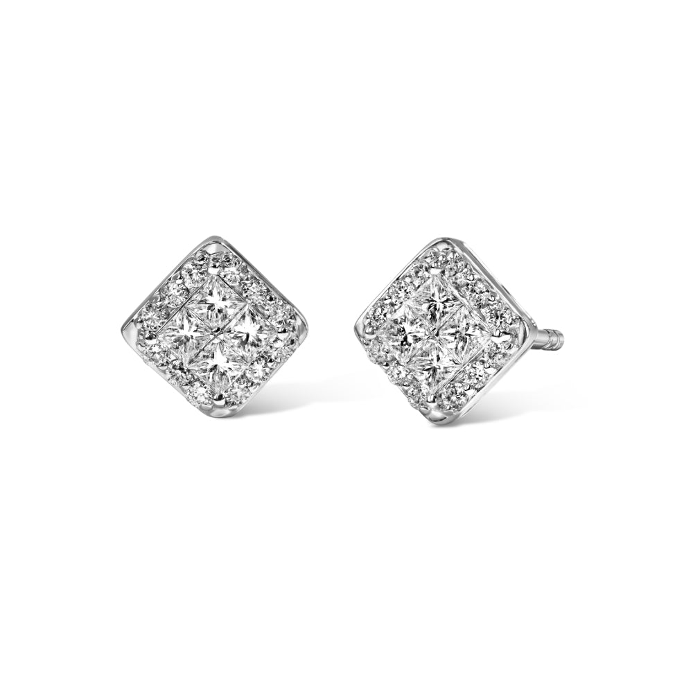 ต่างหูเพชร Passage of Love Diamond Earrings