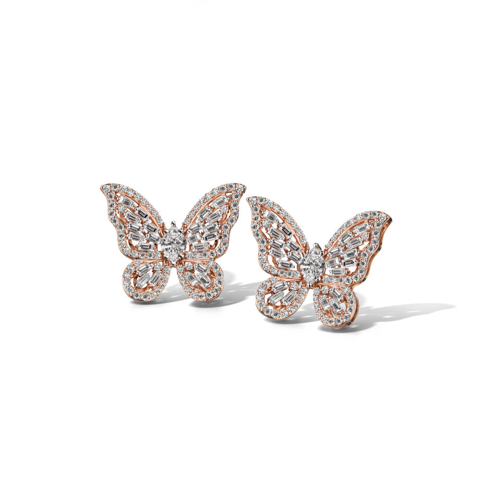 ต่างหูเพชร Dynasty Butterfly Sparkle Earrings