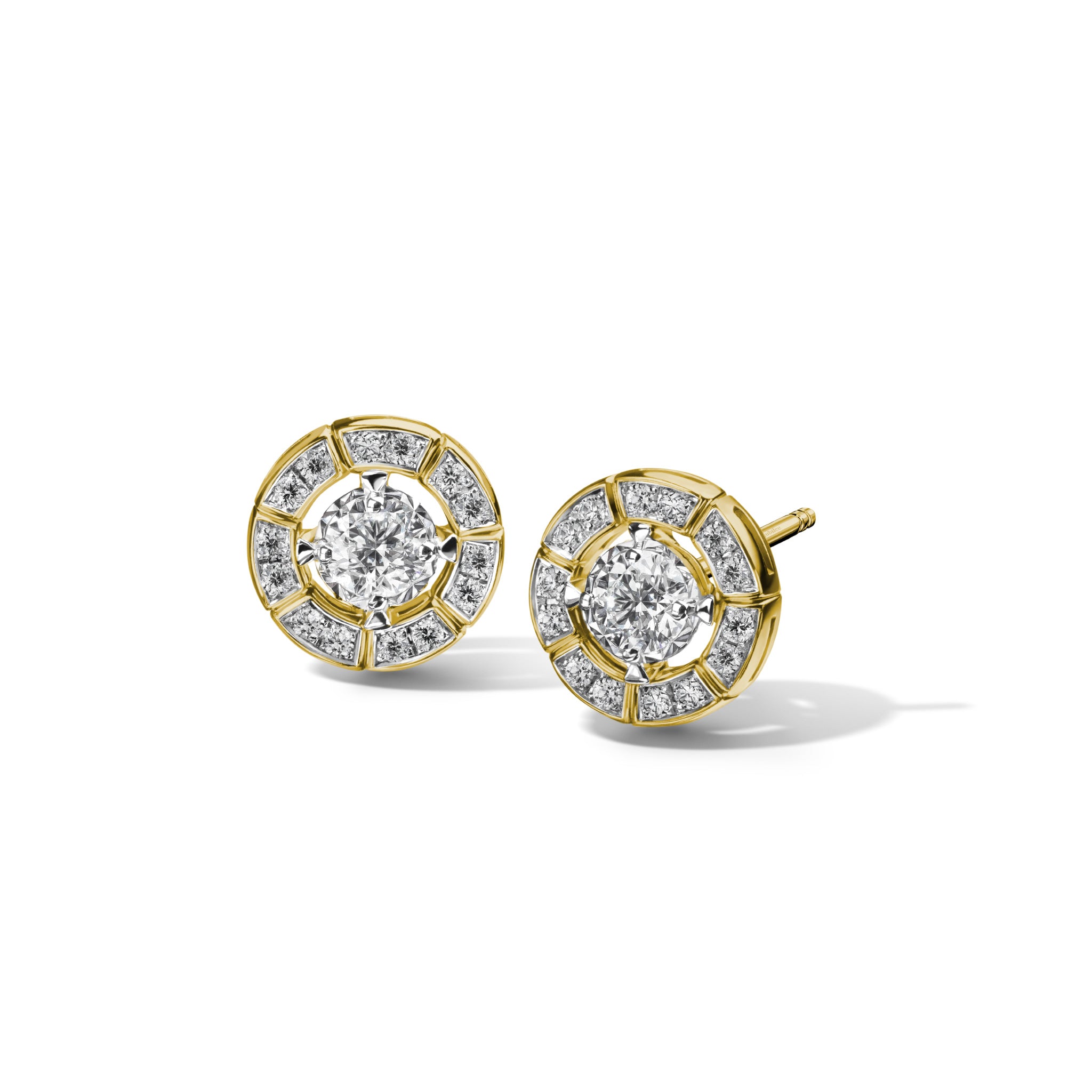 Lumiere Brique Halo Stud Earrings