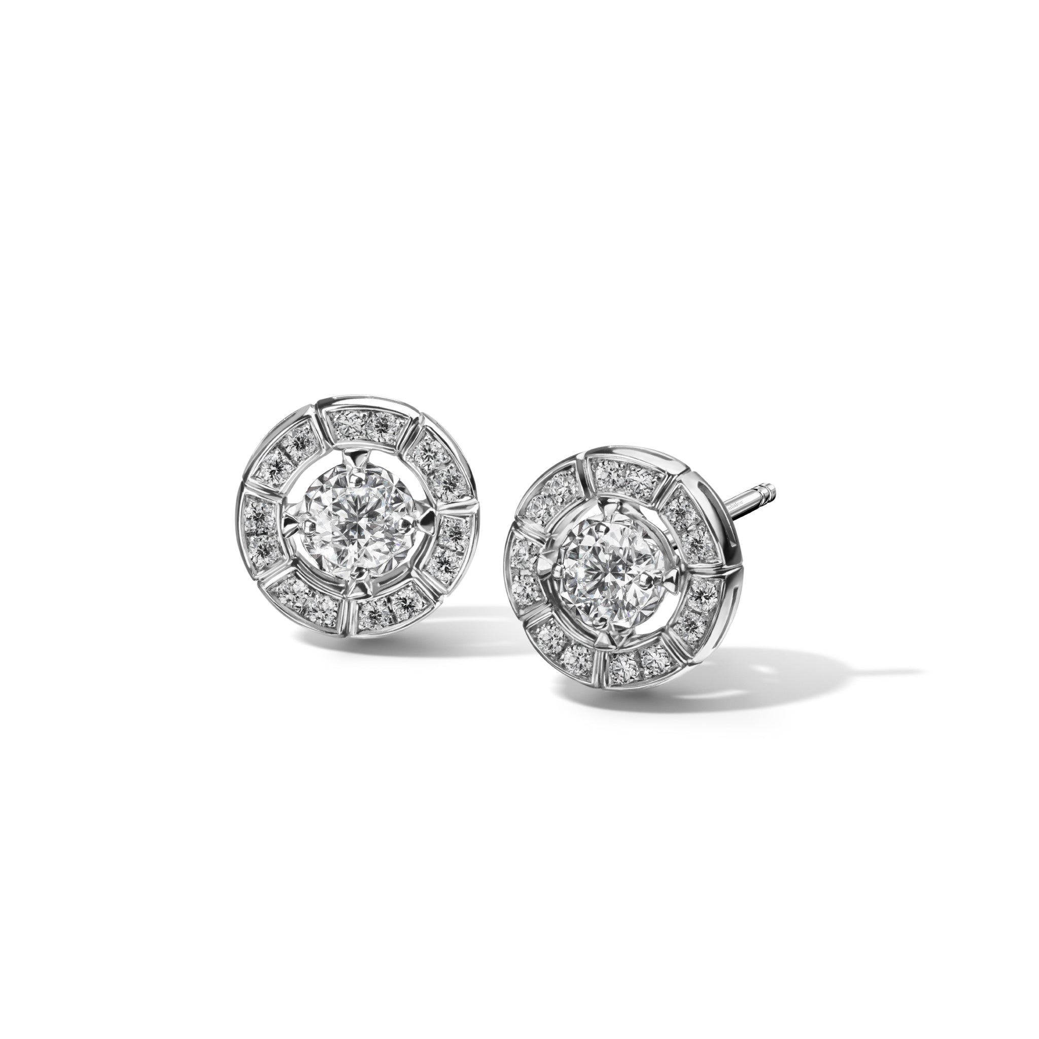 Lumiere Brique Halo Stud Earrings