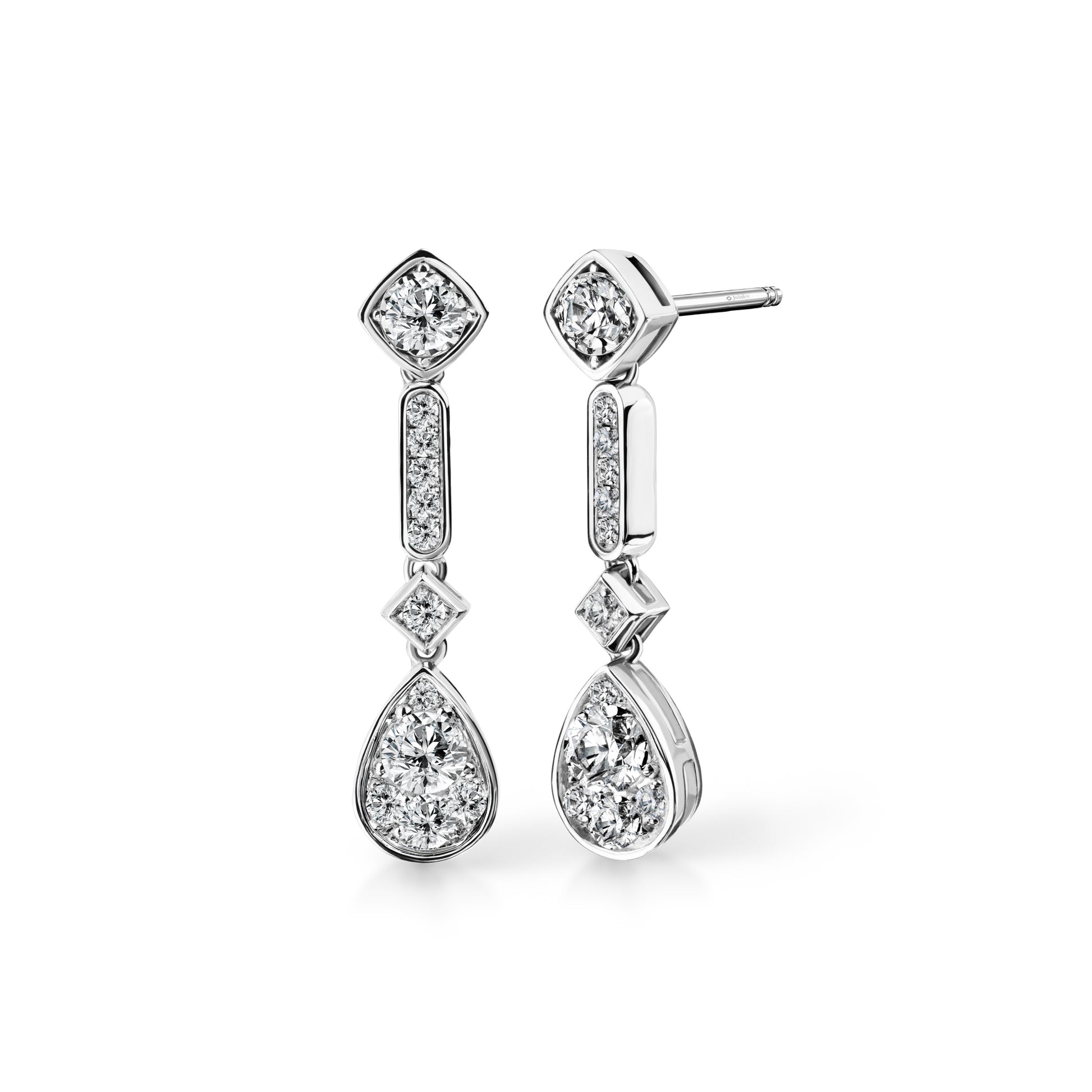 ต่างหูเพชร Larme d'Amour Carreau Céleste Earrings