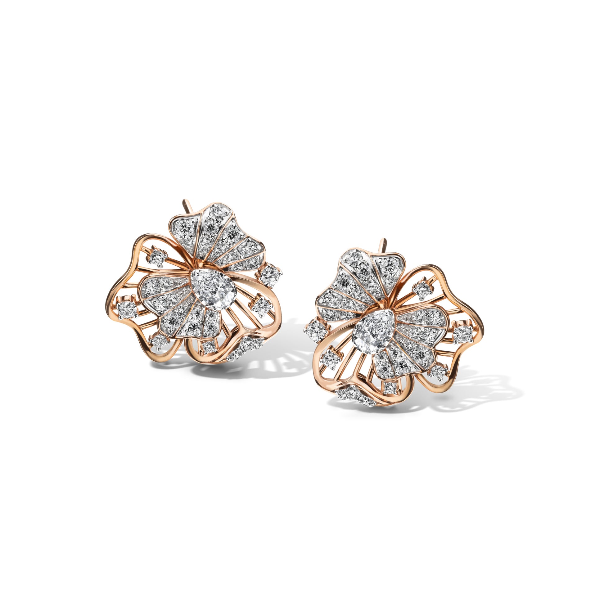 Le Ruban Fleur Earrings Diamond Earrings