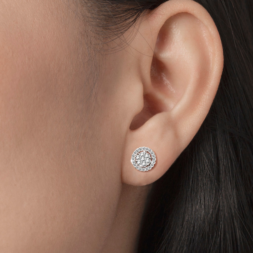 Illusion Halo Stud Earrings