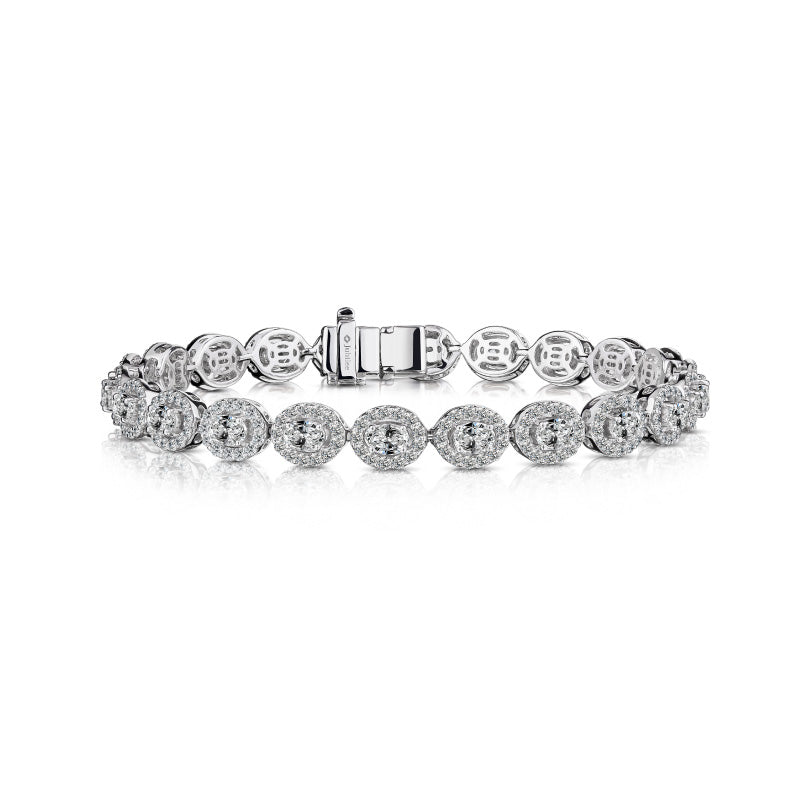 The Promise Oval Halo Diamond Bracelet