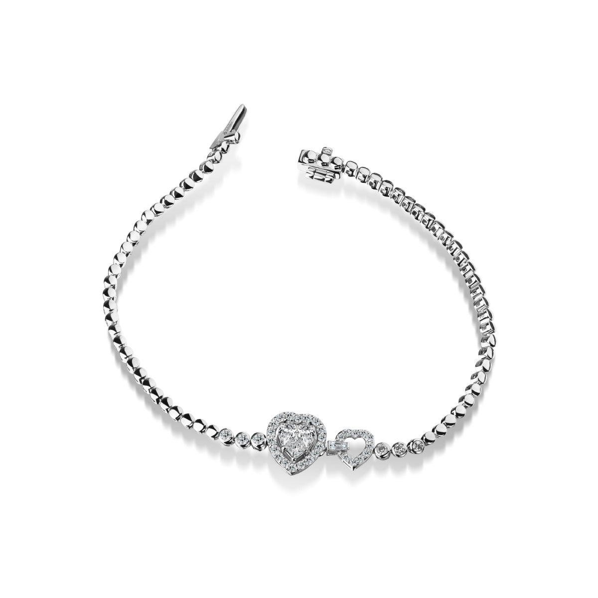 Double Hearts of Destiny Diamond Bracelet