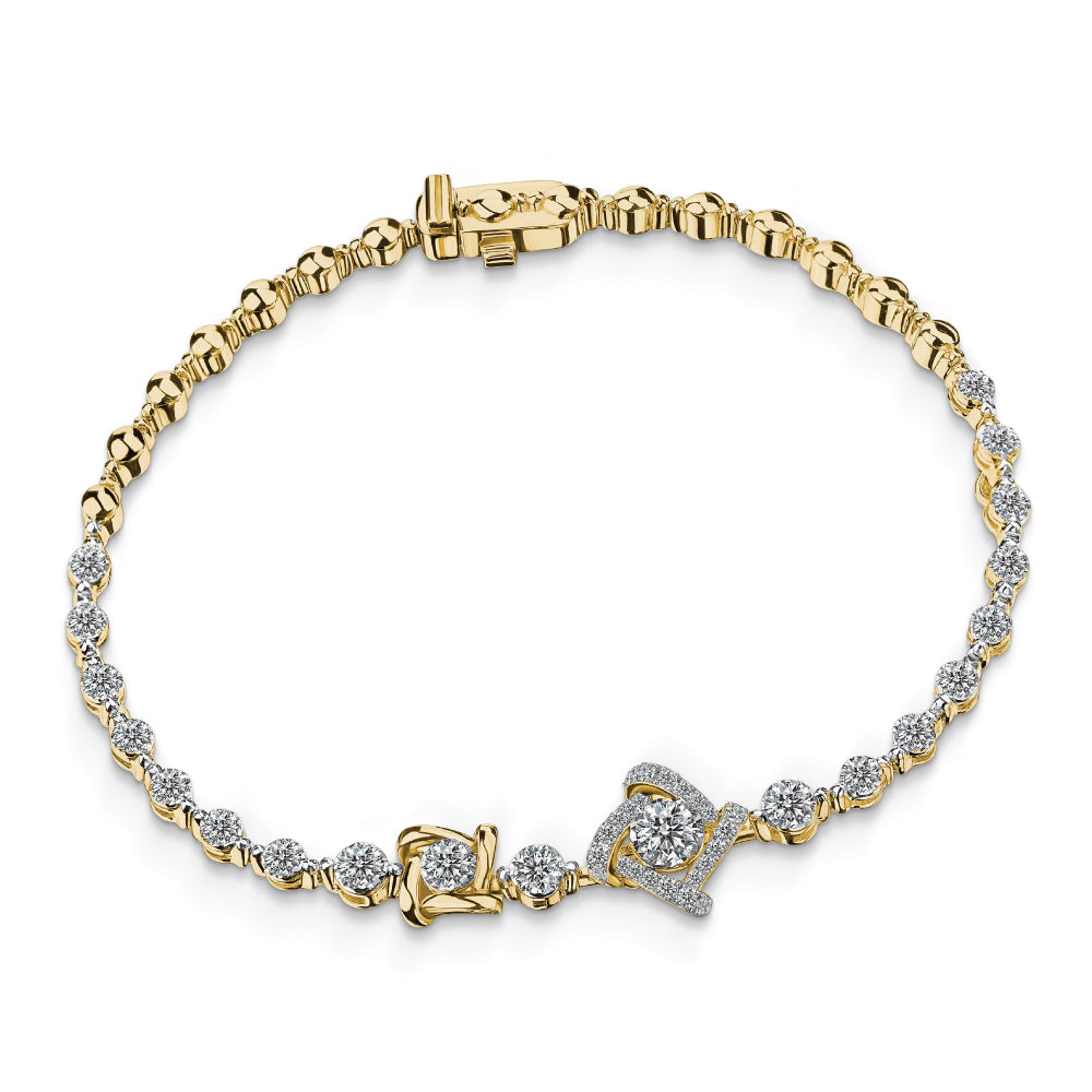 GENTLE TWIST FLOWER BRACELET diamond bracelet