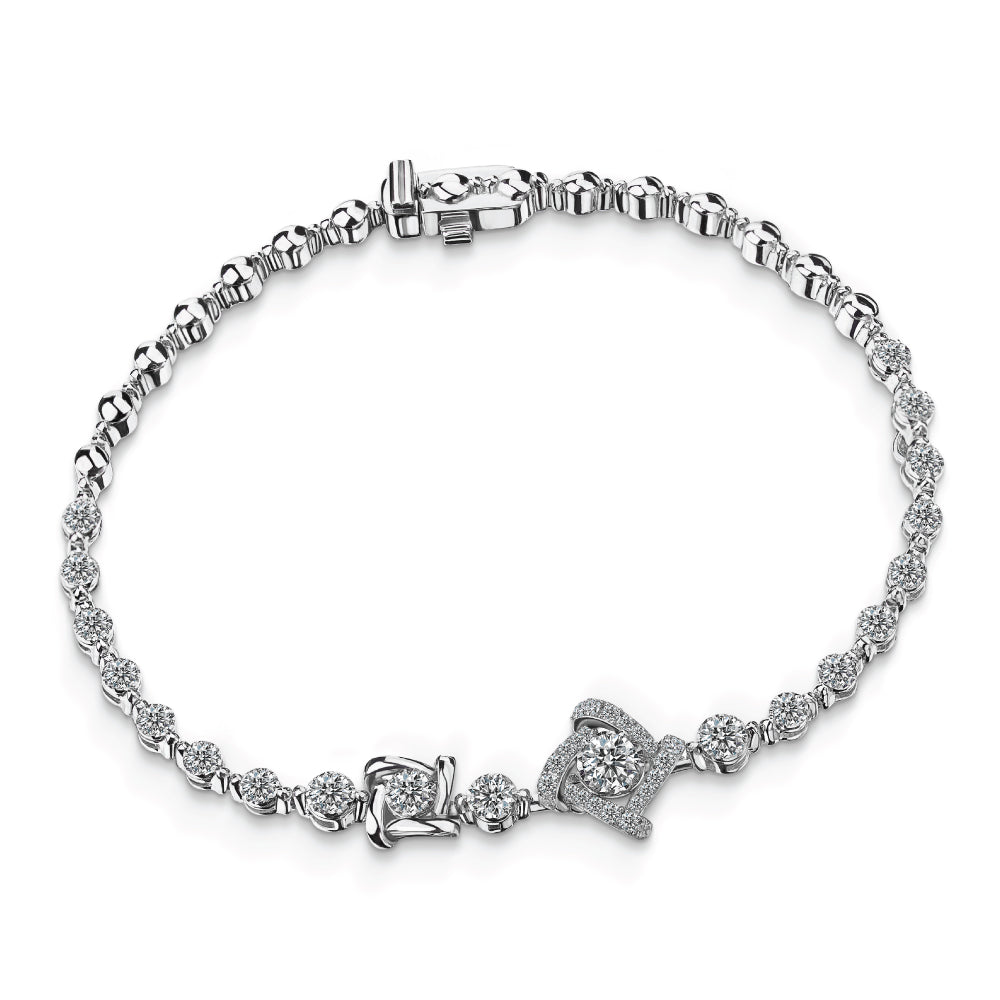 GENTLE TWIST FLOWER BRACELET diamond bracelet