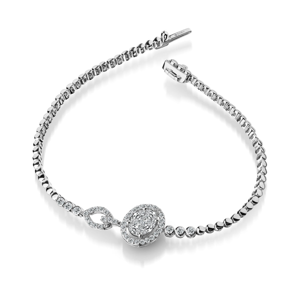 Shining Drop Halo Bracelet 