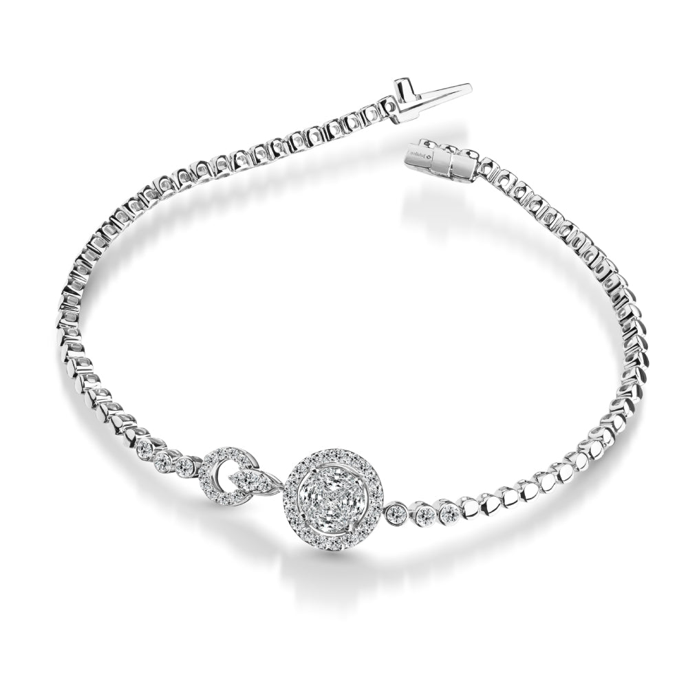 Sparkling Circle Halo Bracelet