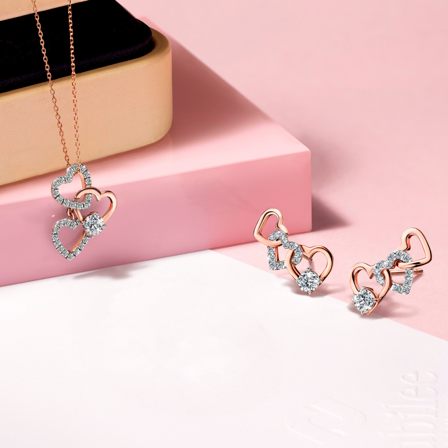 Jubilee Heart Double Happiness Earrings