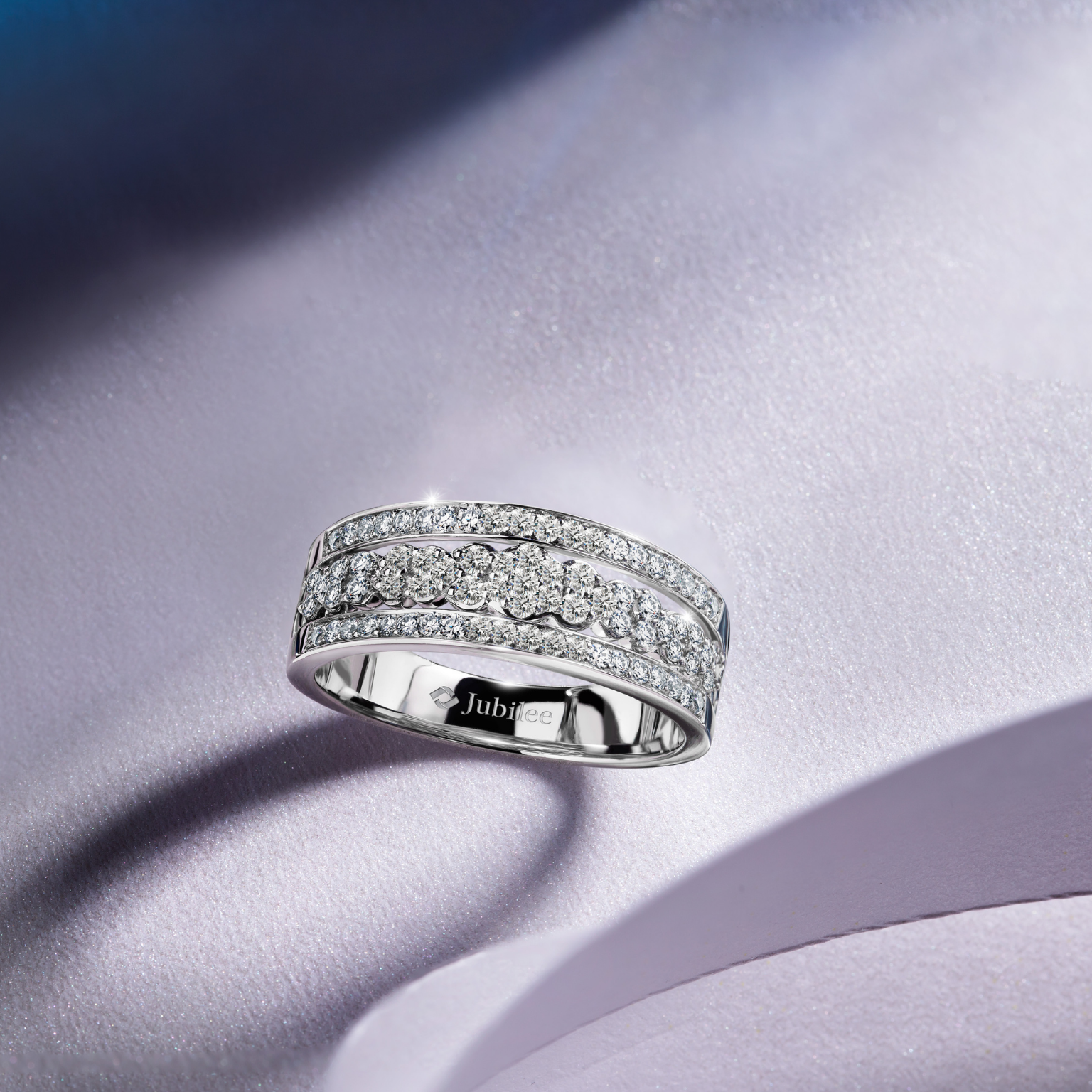 Diamond Line Band Ring