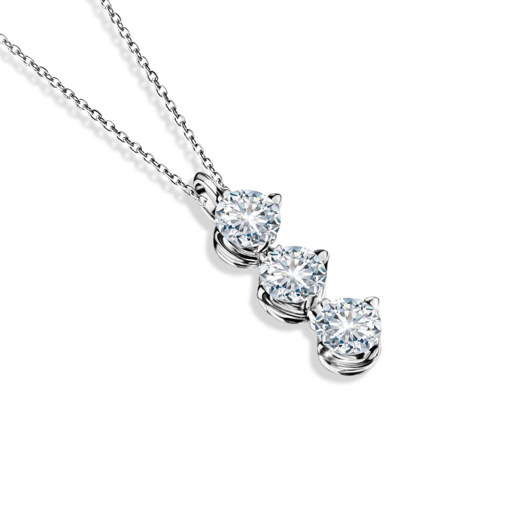 จี้เพชร Forevermark Setting 3-stone Pendant