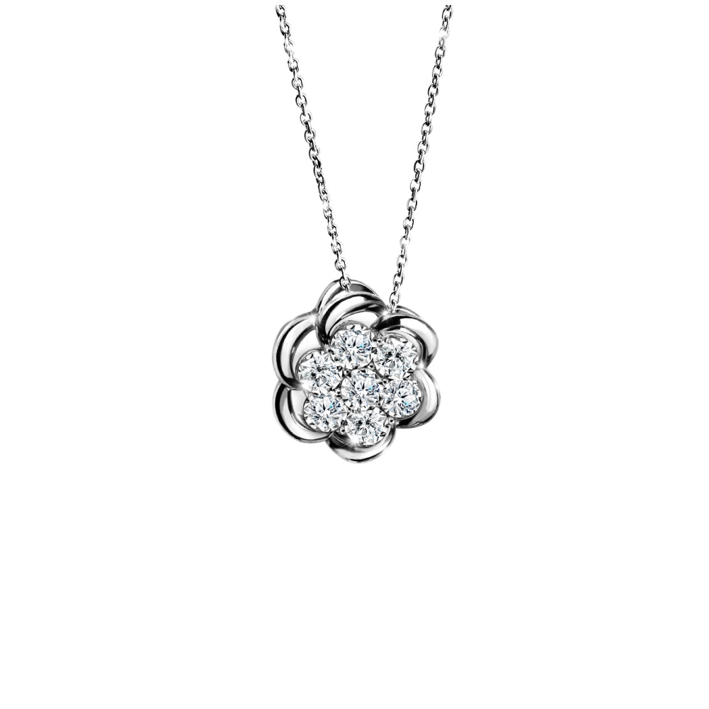 Double Jasmine Diamond Pendant