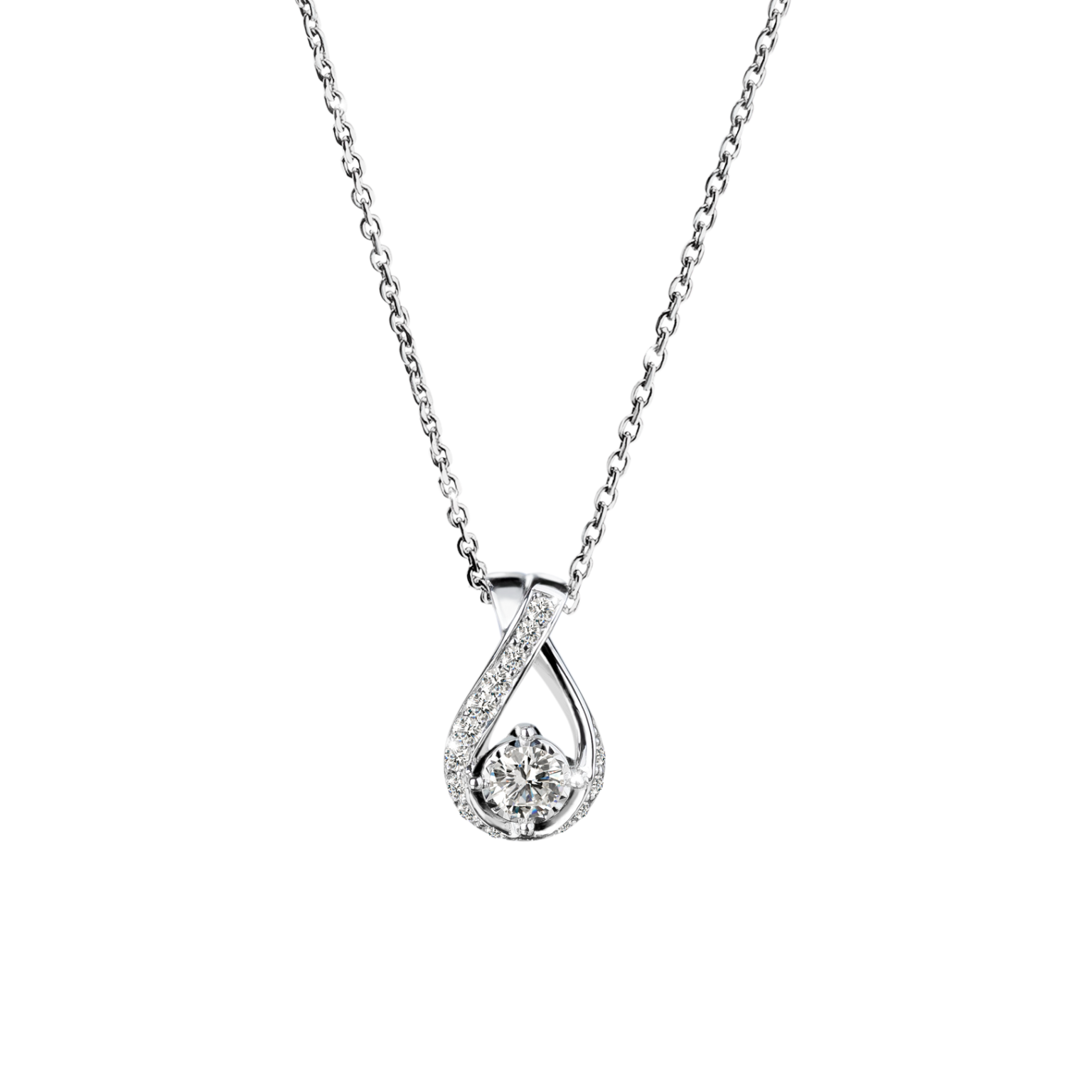 จี้เพชรพร้อมสร้อยคอ Droplette Pendant Necklace with Chain