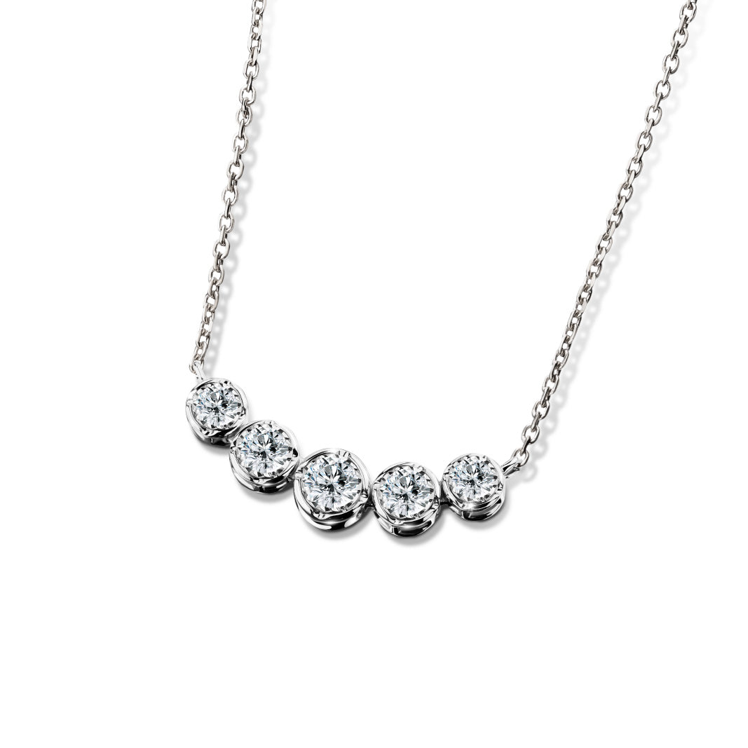 จี้เพชรพร้อมสร้อยคออิตาลี Diamond Line Pendant with Chain