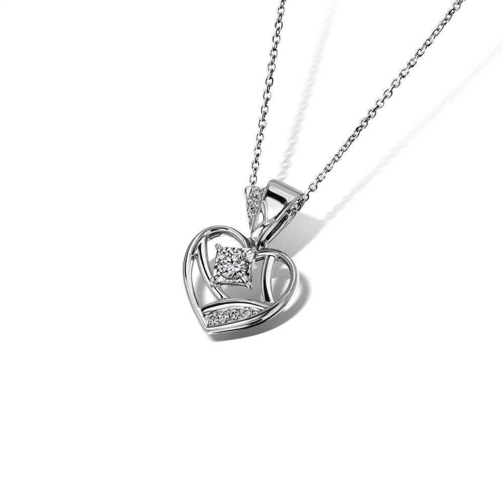 จี้เพชร Love Blooming Heartwaves Pendant