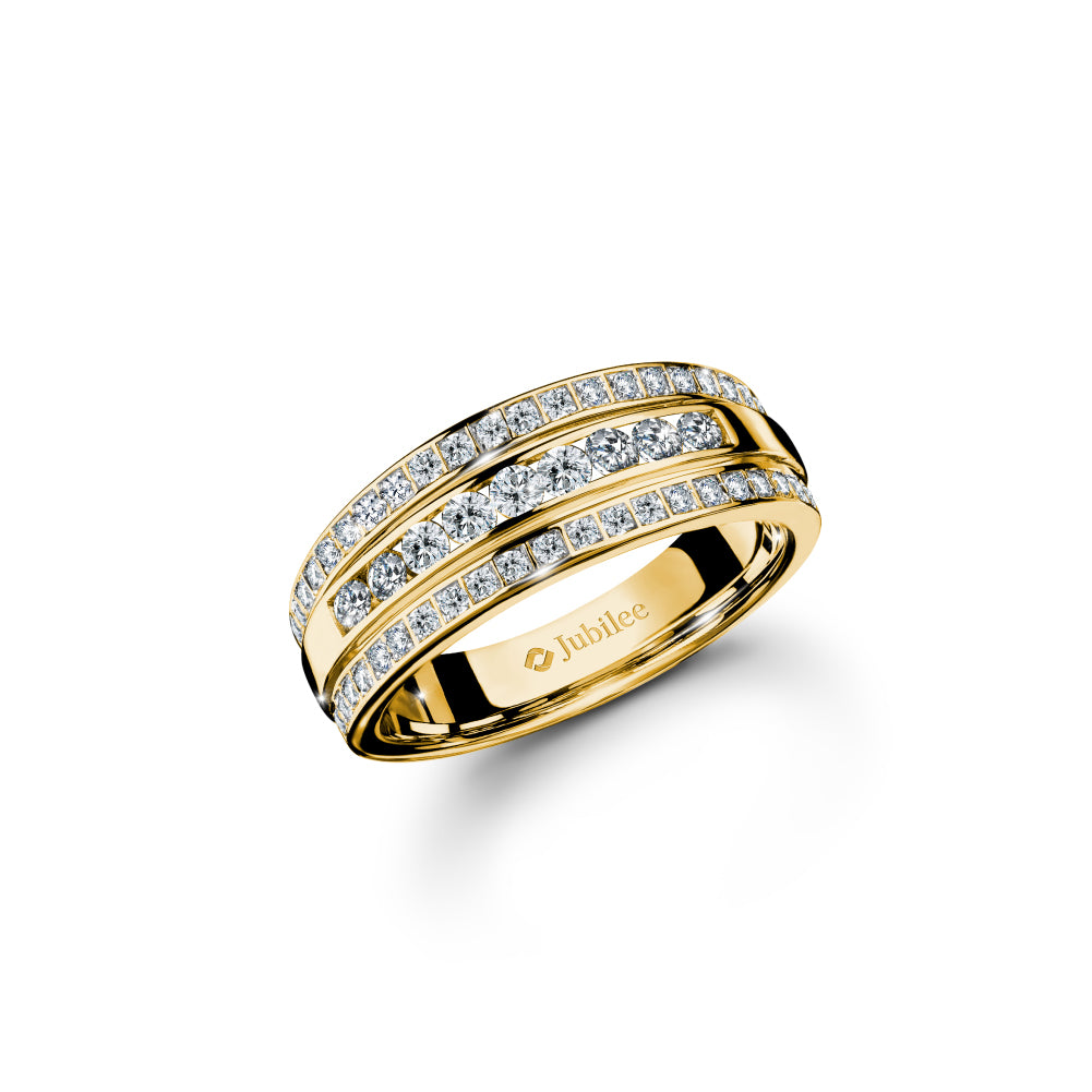 Triple Stripes Lining Band Ring