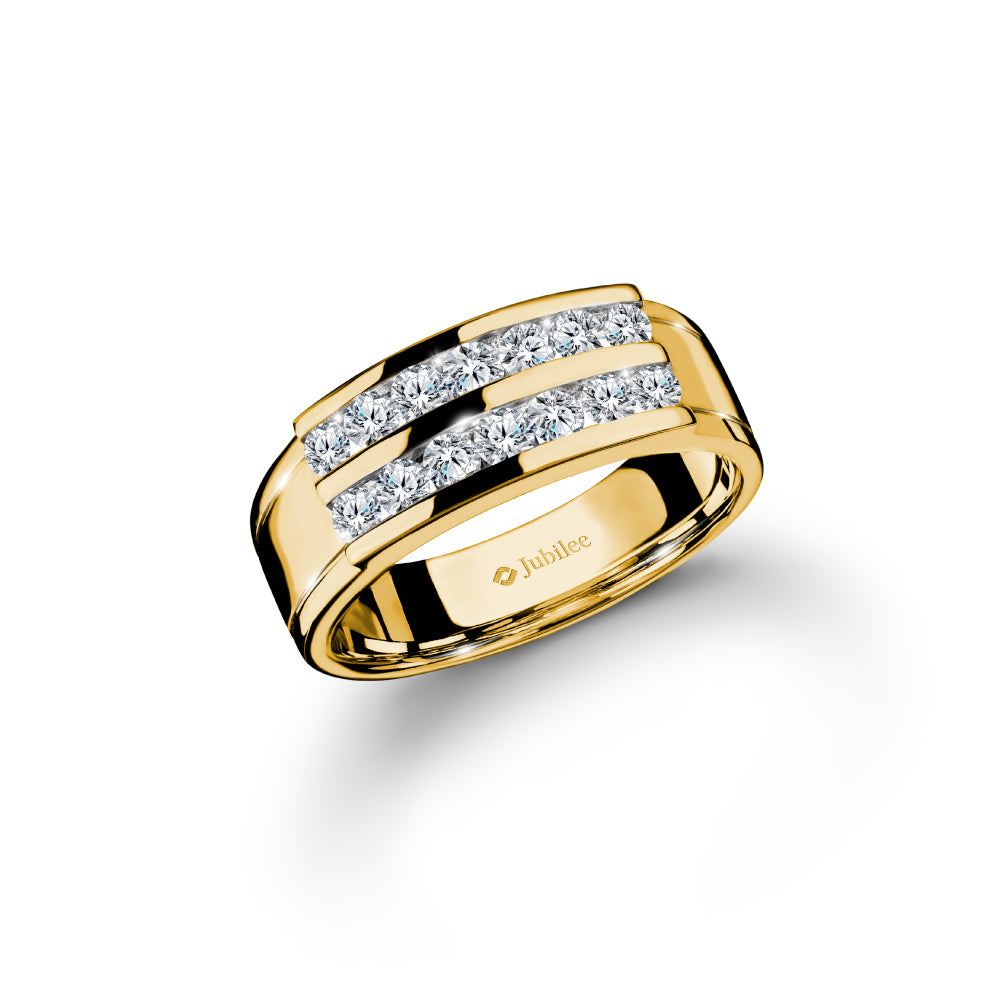 Double Stripes Lining Band Ring