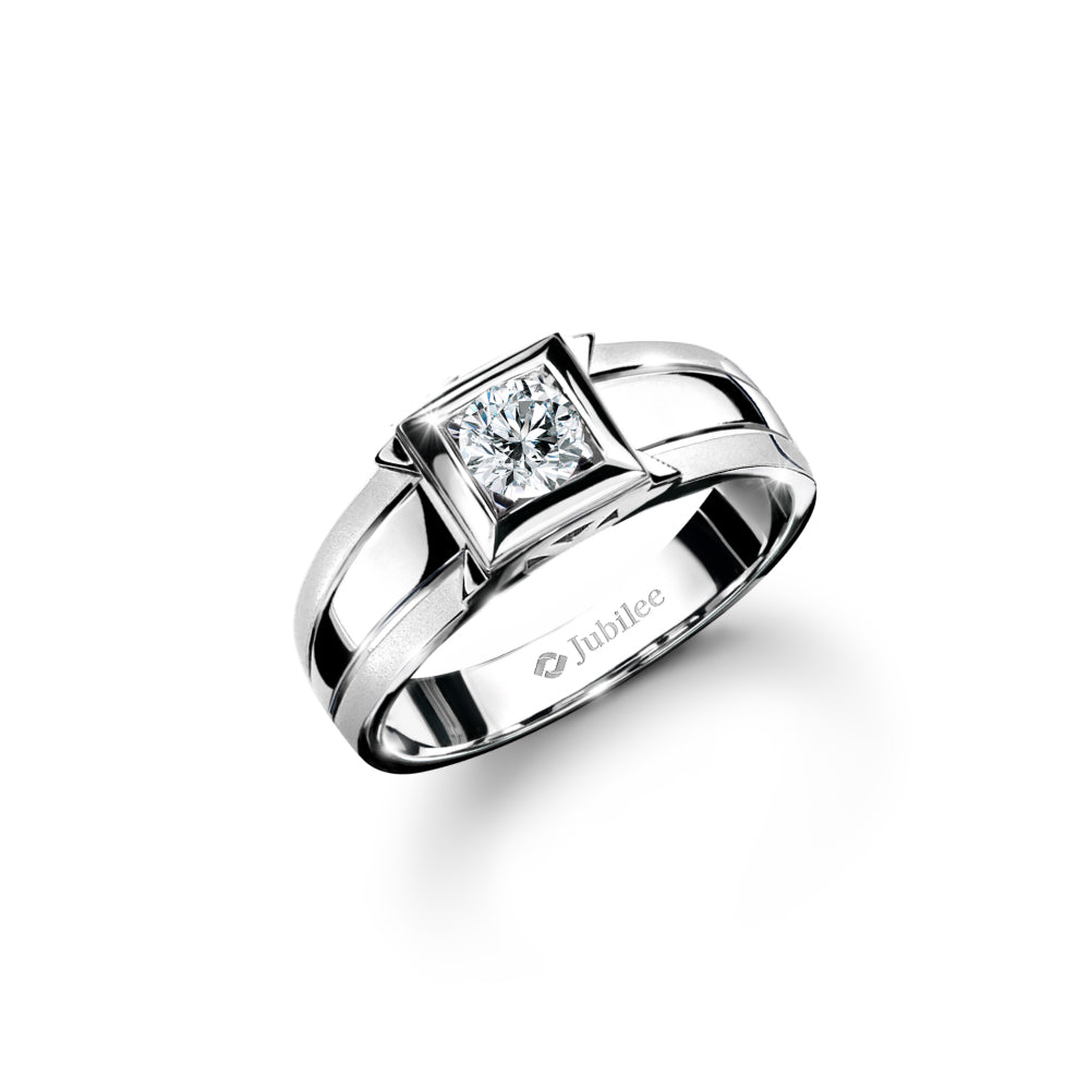 Smart Corner Ring Diamond Ring (Certificate: GIA)