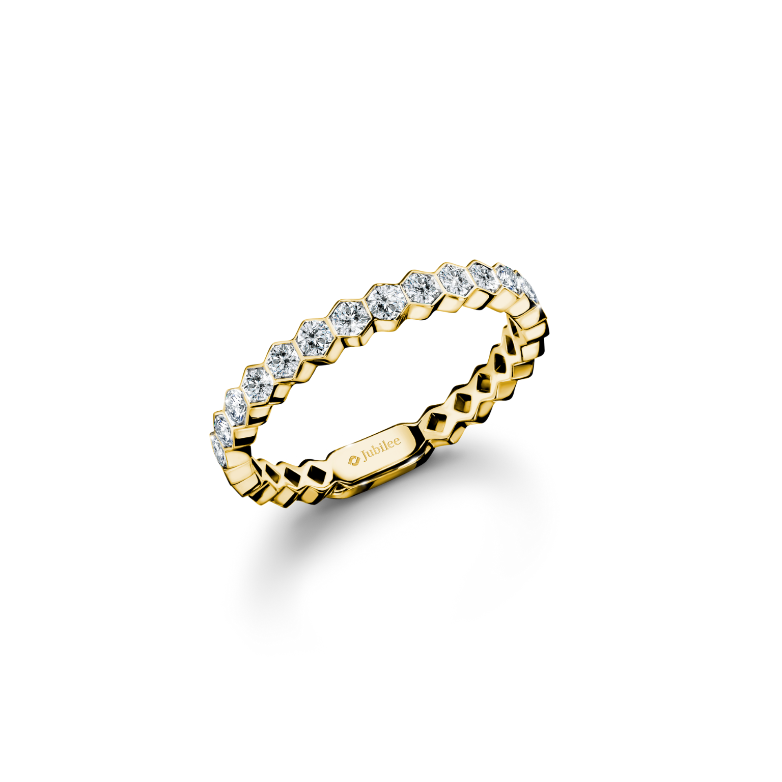 Hexagon Harmonious Band Ring