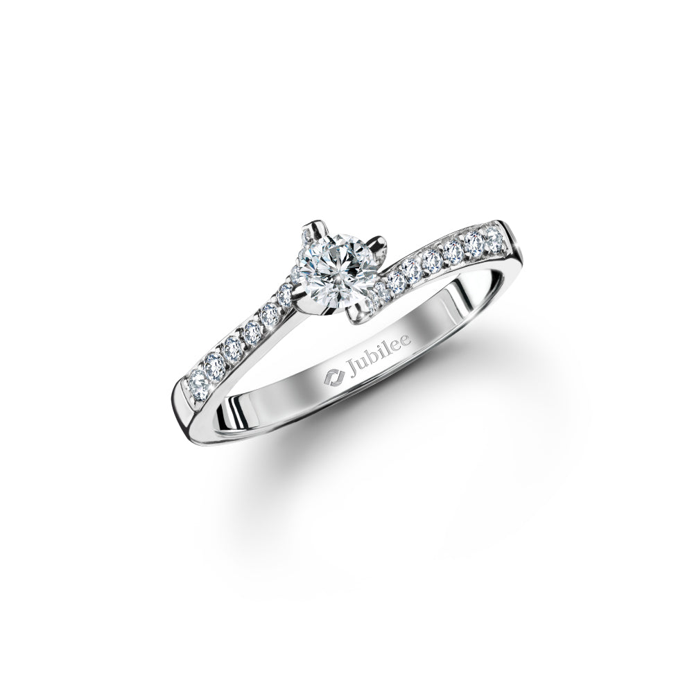 แหวนเพชร Cordial Compass Pave Solitaire Ring