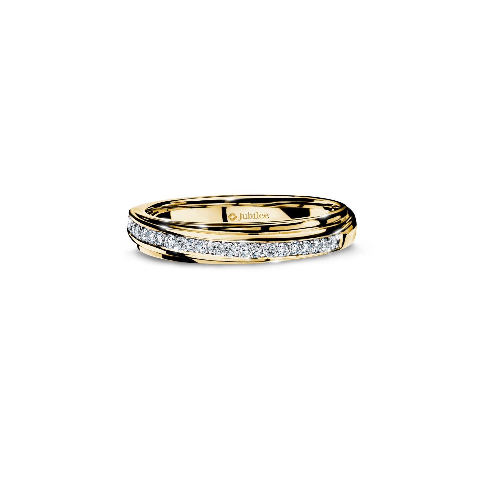 Cross Pave Diamond Band Ring