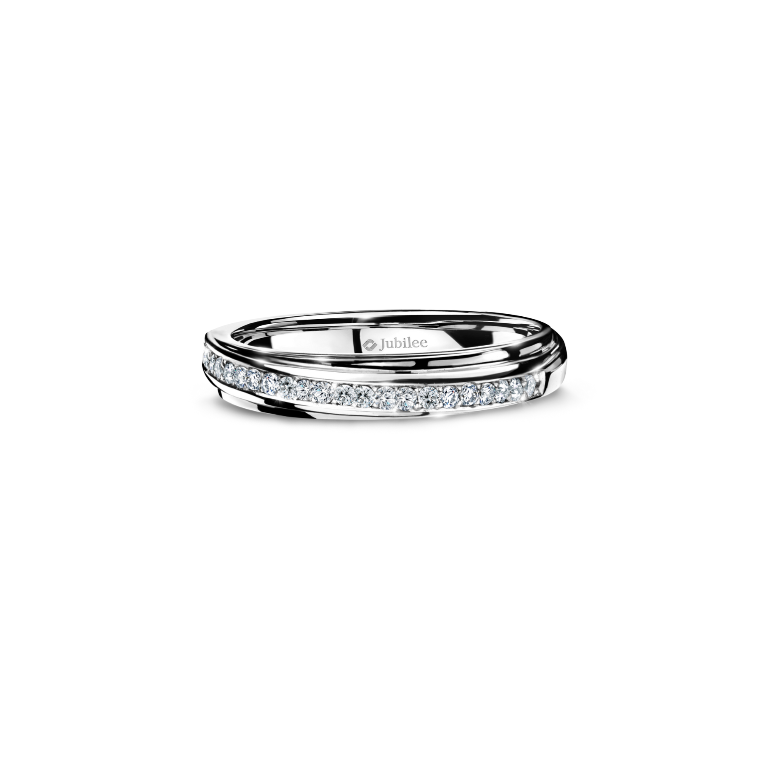 Cross Pave Diamond Band Ring