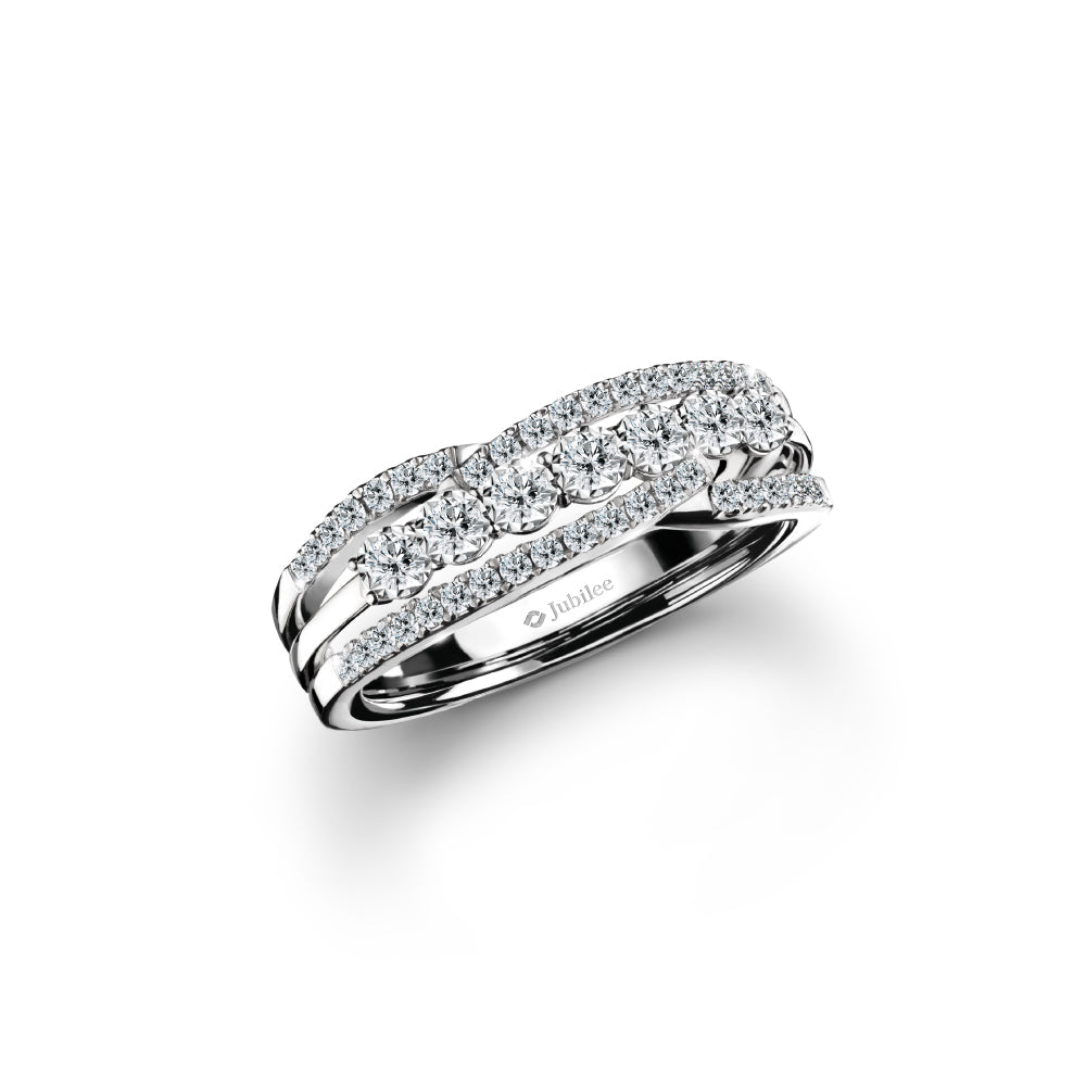 Classic Twist Line Diamond Ring