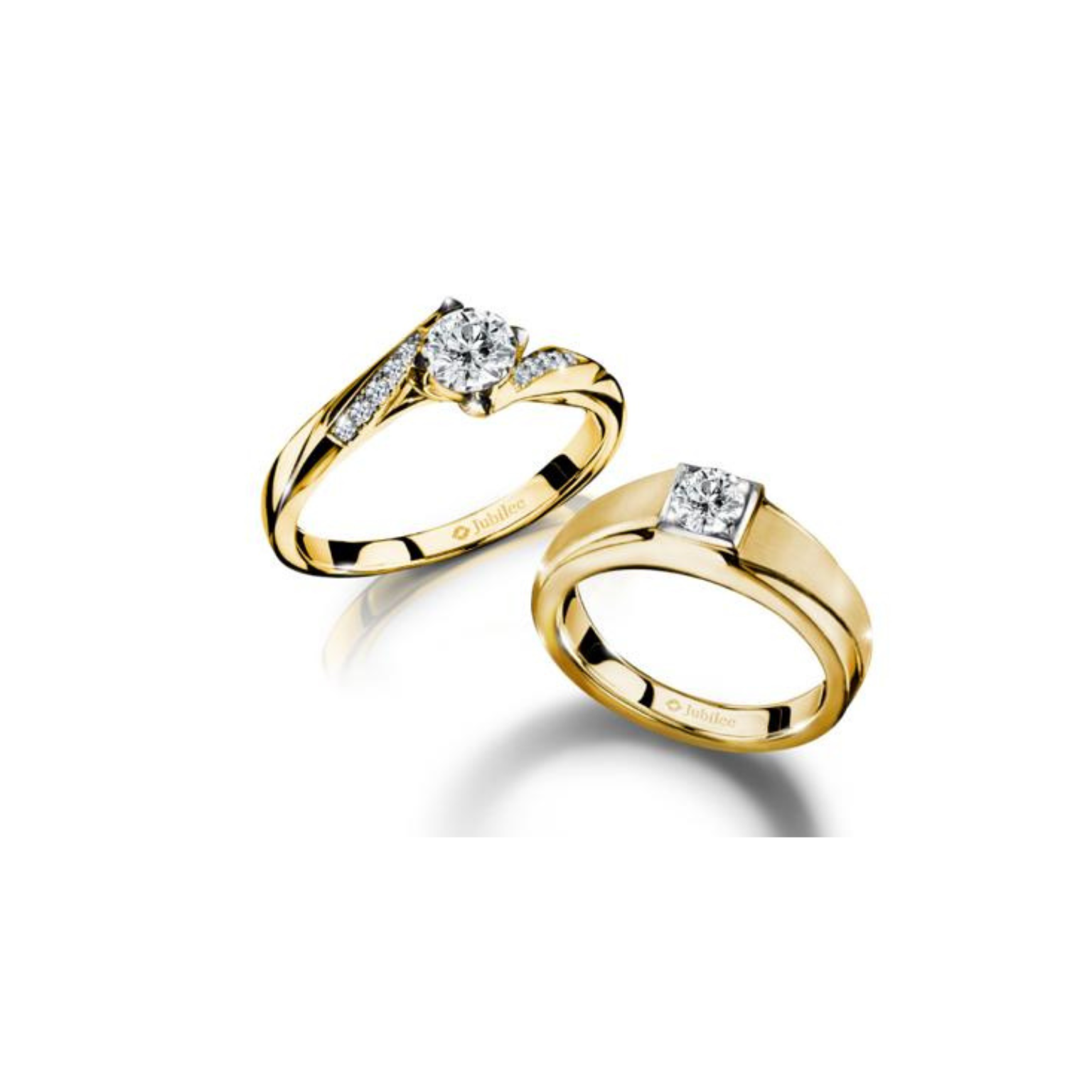 แหวนเพชร The Excellence of 19 Solitaire Twist Diamond Ring & Stunning Fella Ring