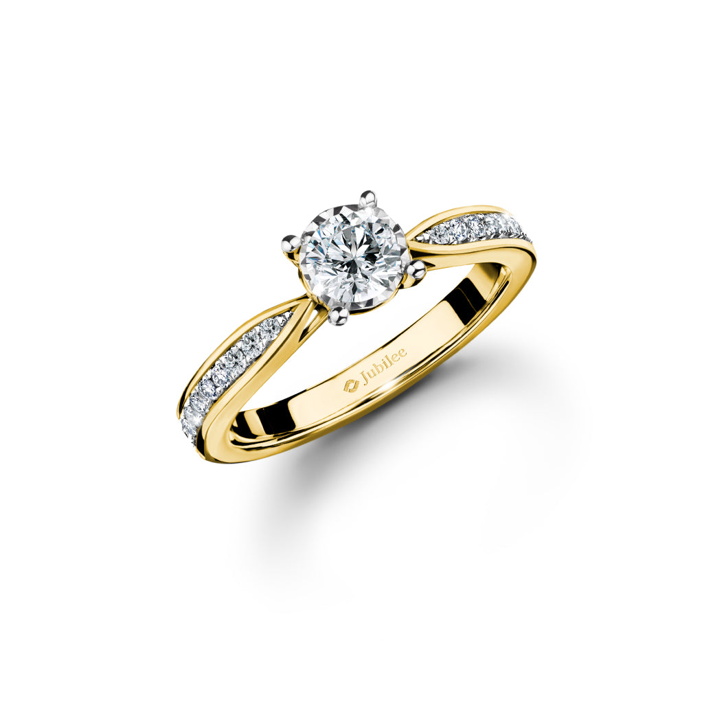 Classic Excellence Solitaire Diamond Line Ring (Certificate: GIA)