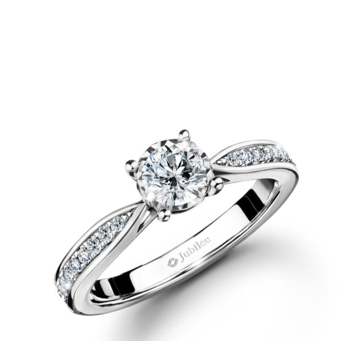 แหวนเพชร Classic Excellence Solitaire Diamond Line Ring (Certificate: GIA)