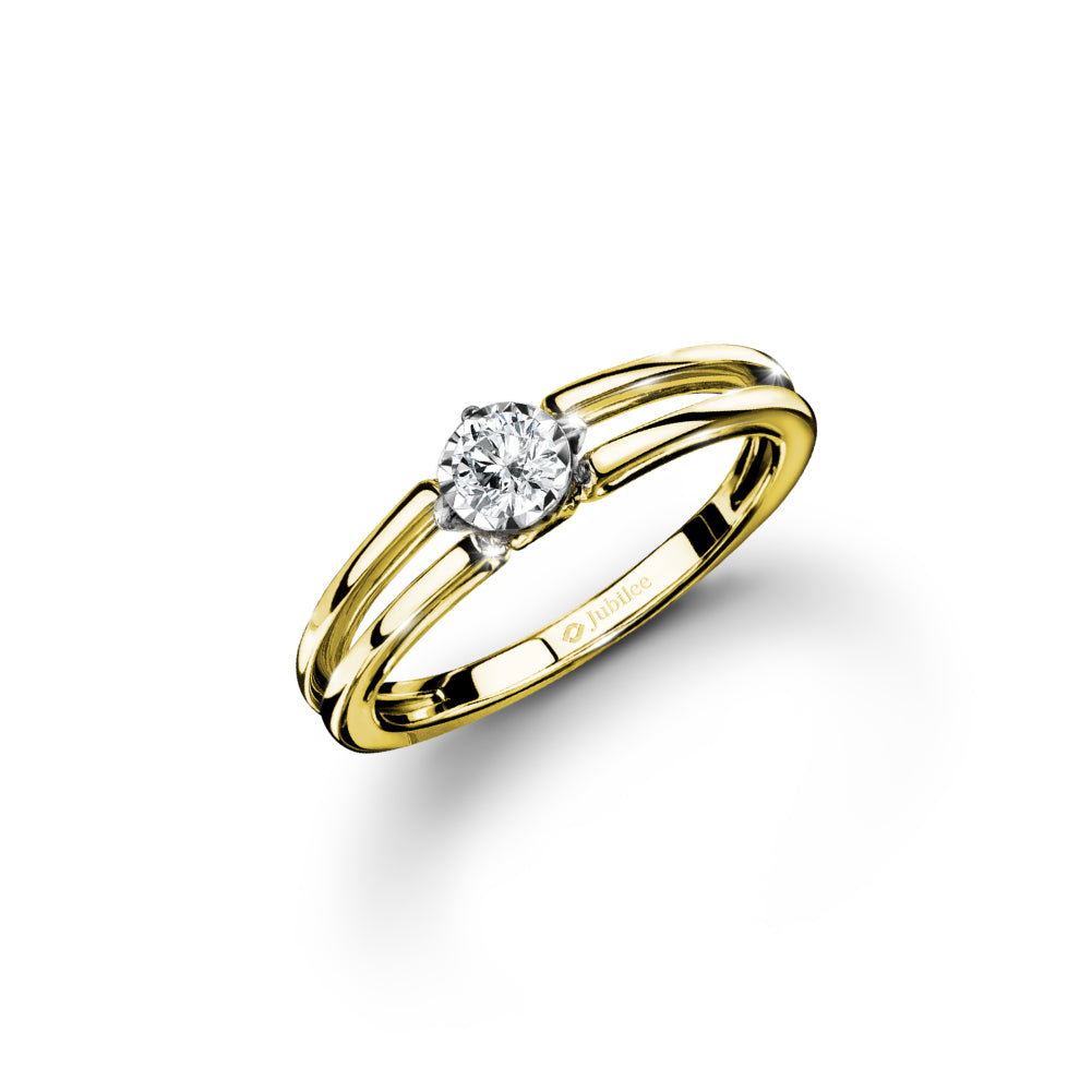 แหวนเพชร Shadows Split Shank Solitaire Ring